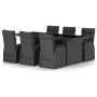 Garden dining set 7 pieces black synthetic rattan by vidaXL, Garden sets - Ref: Foro24-3059347, Price: 1,00 €, Discount: %