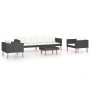 4-teiliges Gartenmöbel-Set und schwarze synthetische Rattankissen von vidaXL, Gartensets - Ref: Foro24-3059332, Preis: 474,32...