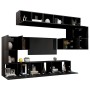 Set de muebles de salón TV 10 piezas madera ingeniería negro von , TV-Möbel - Ref: Foro24-3078829, Preis: 303,64 €, Rabatt: %
