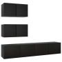 Set de muebles de salón TV 4 piezas madera de ingeniería negro von , TV-Möbel - Ref: Foro24-3078815, Preis: 167,34 €, Rabatt: %