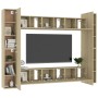 Set de muebles salón TV 10 pzas madera ingeniería roble Sonoma de , Muebles TV - Ref: Foro24-3078967, Precio: 390,39 €, Descu...