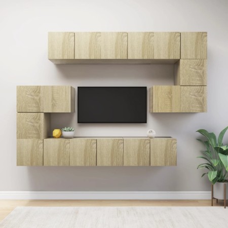 Set de muebles salón TV 10 pzas madera ingeniería roble Sonoma von , TV-Möbel - Ref: Foro24-3079039, Preis: 276,61 €, Rabatt: %