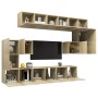 Set de muebles salón TV 10 pzas madera ingeniería roble Sonoma von , TV-Möbel - Ref: Foro24-3079039, Preis: 276,61 €, Rabatt: %