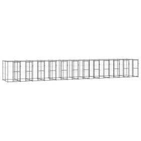 Perrera de exterior de acero con techo 29,04 m² von , Hundehütten und Zäune - Ref: Foro24-3082259, Preis: 2,00 €, Rabatt: %