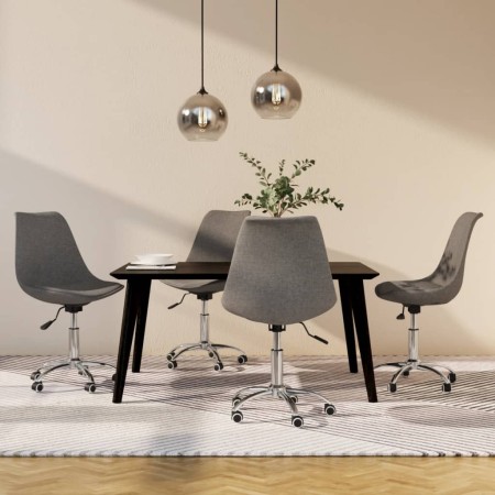 Sillas de comedor giratorias 4 unidades tela gris claro von , Essstühle - Ref: Foro24-3085379, Preis: 226,38 €, Rabatt: %