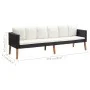 4-teiliges Gartenmöbel-Set und schwarze synthetische Rattankissen von vidaXL, Gartensets - Ref: Foro24-3059332, Preis: 448,38...