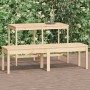 Banco de jardín de 2 plazas madera maciza pino 159,5x44x45 cm de vidaXL, Bancos de jardín - Ref: Foro24-824011, Precio: 77,91...