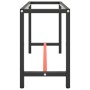 Estructura banco de trabajo metal negro y rojo mate 140x50x79cm de , Patas para mesas - Ref: Foro24-151451, Precio: 90,50 €, ...