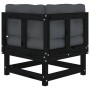 Sofás esquineros con cojines 2 uds madera maciza de pino negro von , Modulare Sofas für den Außenbereich - Ref: Foro24-825454...