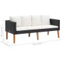 4-piece garden furniture set with black synthetic rattan cushions by vidaXL, Garden sets - Ref: Foro24-3059334, Price: 418,16...
