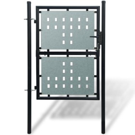 Puerta de valla de jardín negra 100x175 cm by , garden gates - Ref: Foro24-141686, Price: 195,51 €, Discount: %