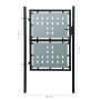 Puerta de valla de jardín negra 100x175 cm von , Gartentore - Ref: Foro24-141686, Preis: 195,51 €, Rabatt: %