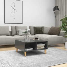 Mesa de centro madera contrachapada gris brillante 60x60x30 cm by , Coffee table - Ref: Foro24-805985, Price: 44,13 €, Discou...