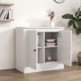 Aparador madera contrachapada blanco brillante 70x35,5x67,5 cm de , Aparadores - Ref: Foro24-816186, Precio: 75,49 €, Descuen...