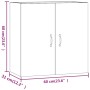 Armario pared madera contrachapada blanco brillo 60x31x60 cm von , Schließfächer und Lagerschränke - Ref: Foro24-812903, Prei...