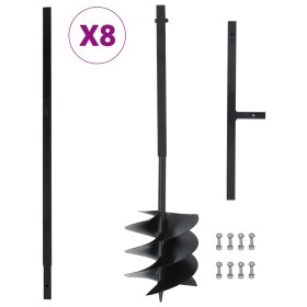 Taladro de tierra con mango 250 mm tubo de extensión 8 m acero by vidaXL, Helical augers - Ref: Foro24-3059407, Price: 159,15...