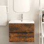 Mueble de lavabo contrachapado roble ahumado 60x38,5x45 cm von , Badezimmermöbel - Ref: Foro24-815648, Preis: 47,61 €, Rabatt: %