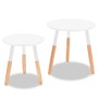 Set de mesas auxiliares 2 unidades madera maciza de pino blanco by , Side tables - Ref: Foro24-244734, Price: 64,95 €, Discou...