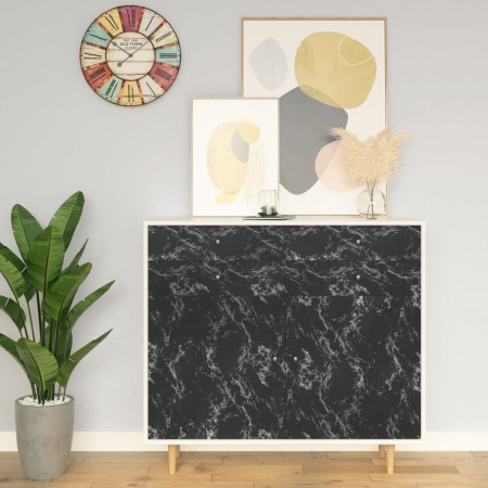 Láminas autoadhesivas muebles PVC piedra negra 500x90 cm de vidaXL, Láminas para ventana - Ref: Foro24-326143, Precio: 22,25 ...