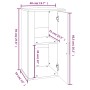 Aparador de madera contrachapada blanco brillante 40x33x70 cm by , Sideboards - Ref: Foro24-819414, Price: 60,25 €, Discount: %