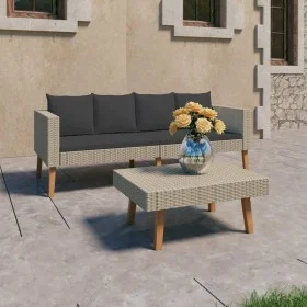 2-piece garden furniture set and beige synthetic rattan cushions by vidaXL, Garden sets - Ref: Foro24-3059330, Price: 261,40 ...