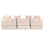 Puf modular de 4 plazas de tela beige von , Kissen für Stühle und Sofas - Ref: Foro24-249398, Preis: 848,96 €, Rabatt: %