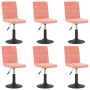 Drehbare Esszimmerstühle 6 Einheiten aus rosa Samt von , Essstühle - Ref: Foro24-3089305, Preis: 300,15 €, Rabatt: %