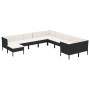 Set de muebles de jardín 11 pzas cojines ratán sintético negro von , Gartensets - Ref: Foro24-3094516, Preis: 993,48 €, Rabat...