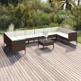 Set muebles de jardín 11 pzas y cojines ratán sintético marrón von , Gartensets - Ref: Foro24-3094631, Preis: 904,23 €, Rabat...