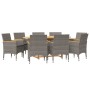 Juego de comedor de jardín 9 piezas con cojines gris von , Gartensets - Ref: Foro24-3103599, Preis: 867,18 €, Rabatt: %