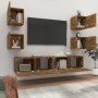 Set de muebles de TV 6 pzas madera contrachapada roble ahumado von , TV-Möbel - Ref: Foro24-3114259, Preis: 130,45 €, Rabatt: %