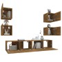Set de muebles de TV 6 pzas madera contrachapada roble ahumado von , TV-Möbel - Ref: Foro24-3114259, Preis: 130,45 €, Rabatt: %