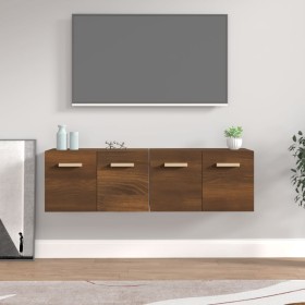 Armarios pared 2 uds contrachapada roble marrón 60x36,5x35cm von , Schließfächer und Lagerschränke - Ref: Foro24-3115635, Pre...
