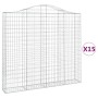 Cestas de gaviones 15 uds forma de arco hierro 200x30x180/200cm von , Töpfe und Pflanzgefäße - Ref: Foro24-3145527, Preis: 1,...