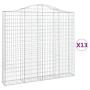 Cestas de gaviones 13 uds forma de arco hierro 200x30x180/200cm von , Töpfe und Pflanzgefäße - Ref: Foro24-3145525, Preis: 1,...