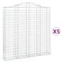 Cestas de gaviones 5 uds forma de arco hierro 200x30x200/220 cm von , Töpfe und Pflanzgefäße - Ref: Foro24-3145538, Preis: 64...