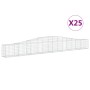 Cestas de gaviones 25 uds forma de arco hierro 400x30x40/60 cm by , Pots and planters - Ref: Foro24-3145798, Price: 2,00 €, D...