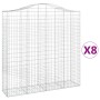 Cestas de gaviones 8 uds forma de arco hierro 200x50x200/220 cm von , Töpfe und Pflanzgefäße - Ref: Foro24-3145751, Preis: 1,...