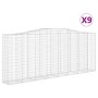 Cestas de gaviones 9 uds forma de arco hierro 400x50x160/180 cm von , Töpfe und Pflanzgefäße - Ref: Foro24-3146002, Preis: 2,...