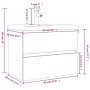 Mueble de baño con lavabo madera contrachapada roble ahumado von , Badezimmerwaschtische - Ref: Foro24-3152870, Preis: 199,35...