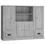 Aparador alto 3 piezas madera contrachapada gris Sonoma by , Sideboards - Ref: Foro24-3185317, Price: 231,52 €, Discount: %