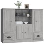 Aparador alto 3 piezas madera contrachapada gris Sonoma by , Sideboards - Ref: Foro24-3185317, Price: 231,52 €, Discount: %