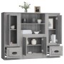Aparador alto 3 piezas madera contrachapada gris Sonoma by , Sideboards - Ref: Foro24-3185317, Price: 231,52 €, Discount: %