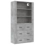 Aparador alto madera contrachapada gris hormigón by , Sideboards - Ref: Foro24-3185395, Price: 168,61 €, Discount: %