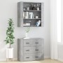 Aparador alto madera contrachapada gris hormigón by , Sideboards - Ref: Foro24-3185395, Price: 168,61 €, Discount: %