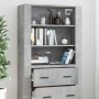 Aparador alto madera contrachapada gris hormigón by , Sideboards - Ref: Foro24-3185395, Price: 168,61 €, Discount: %