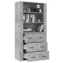 Aparador alto madera contrachapada gris hormigón by , Sideboards - Ref: Foro24-3185395, Price: 168,61 €, Discount: %