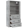 Aparador alto madera contrachapada gris hormigón by , Sideboards - Ref: Foro24-3185395, Price: 168,61 €, Discount: %