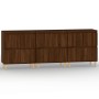 Aparadores 3 uds madera contrachapada marrón roble 60x35x70 cm by , Sideboards - Ref: Foro24-3185774, Price: 183,59 €, Discou...