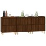 Aparadores 3 uds madera contrachapada marrón roble 60x35x70 cm by , Sideboards - Ref: Foro24-3185774, Price: 183,59 €, Discou...
